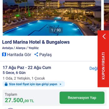 Rezervasyon Fiyatındaki Ani Artış Şoku