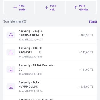 Habersiz Hesap Hareketi Ve Para İadesi Talebi