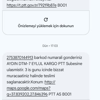 PTT Kargo'nun Yanlış Yönlendirmeleri Zamanımı Çaldı!