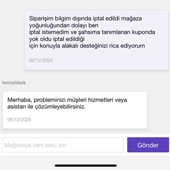 İptal Edilen Sipariş Ve Kupon Komedisi