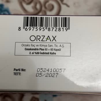 Sahte Ürün Şoku: Orzax Cosakondrin Plus