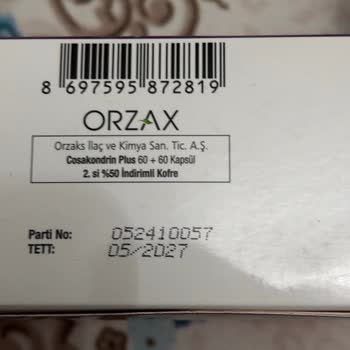 Sahte Ürün Şoku: Orzax Cosakondrin Plus