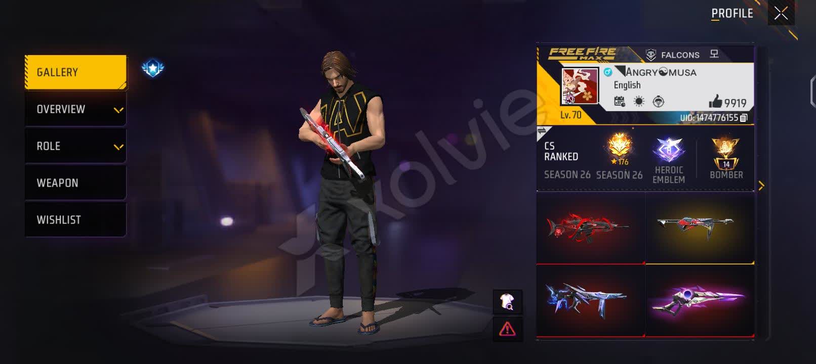 free fire max google account