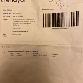 Yanlış Ürün Gönderimi Ve Mağduriyet