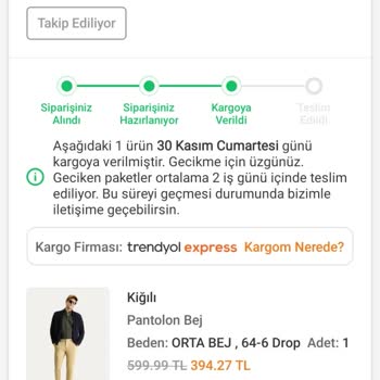 Kiğılı Giyim Trendyol'dan Beklenmedik İade Süreci Ve Mağduriyet