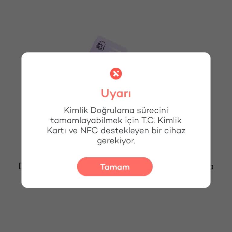 NFC Destekli Olmayan Telefonda Kimlik Doğrulama Sorunu
