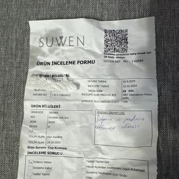 Suwen Sütyen Kalitesizliği Ve İletişim Eksikliği