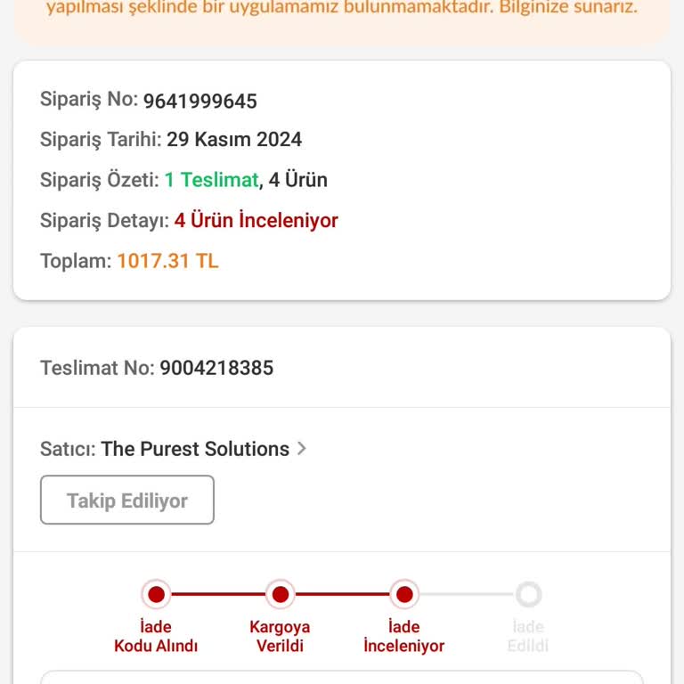 Kampanyalı Ürünlerim Teslim Edilmedi Ve İade Süreci Yanlış Yönlendirildi