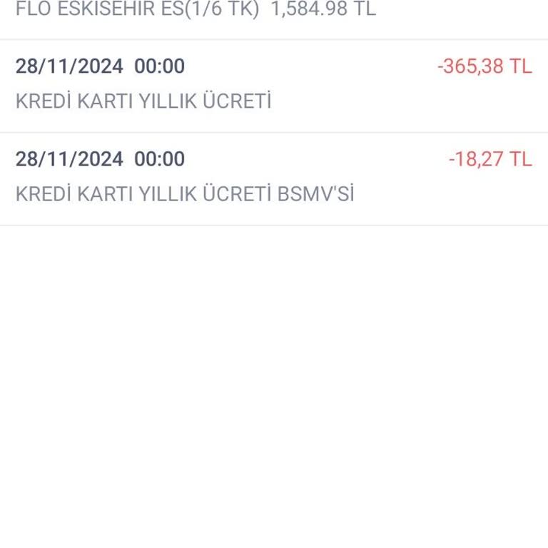 Haksız Kredi Kartı Aidat Ücreti İadesi Talebi