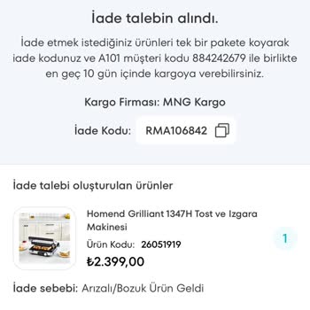 İade Sürecinde Bilgilendirme Eksikliği Ve Ret