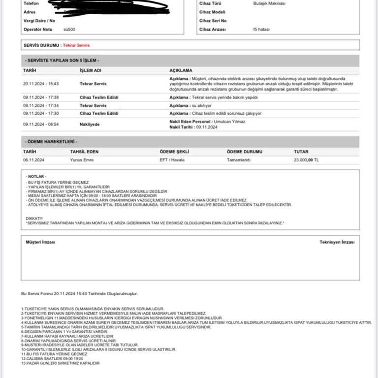 Vestel Bulaşık Makinesi Servis Sorunu Ve Ulaşım Zorluğu