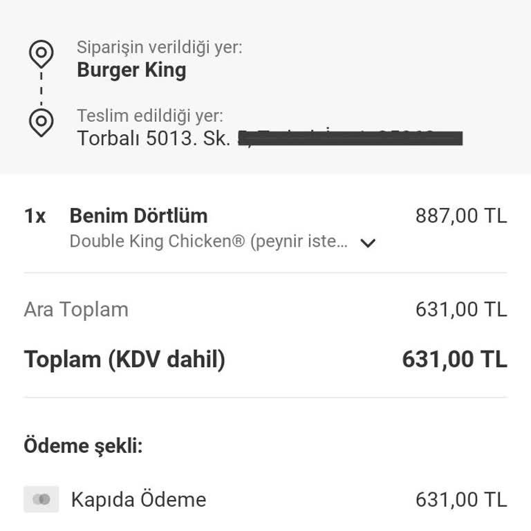Eksik Sipariş Ve İade Sorunu: Burger King Torbalı