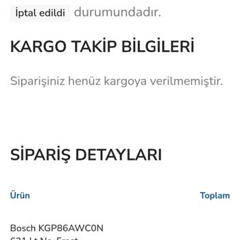 İptal Edilen Sipariş Ve İletişim Sorunları