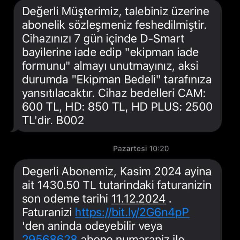 D-Smart Abonelik İptali Sonrası Beklenmedik Fatura Şoku