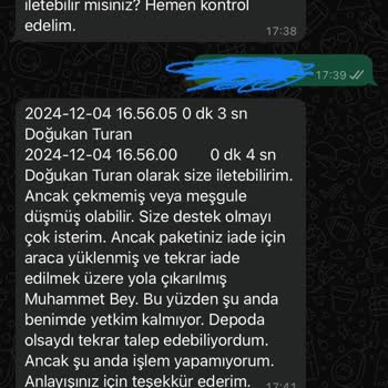 İndirimli Ürünlerim Kargoya Verilmeden İade Edildi