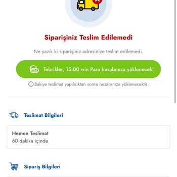 Teslim Edilmeyen Sipariş Ve İade Sorunu