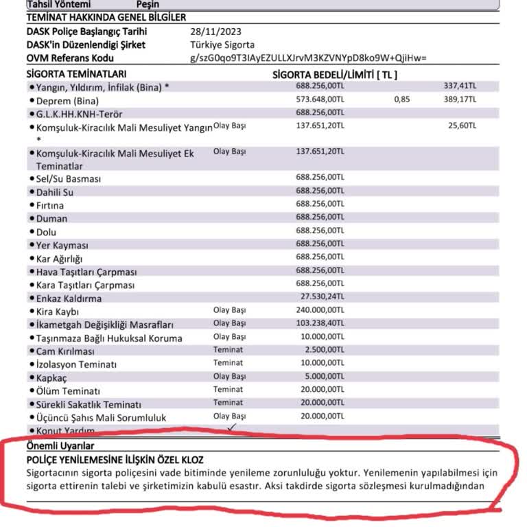 İzinsiz Sigorta Yenileme Ve İptal Talebi