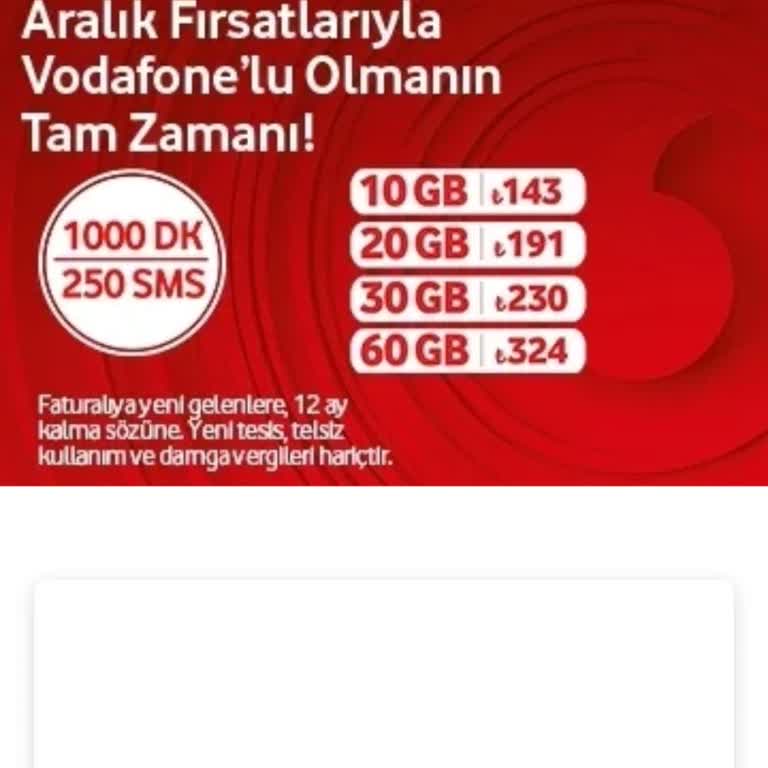 Vodafone Aralık Kampanyası Mağduriyeti