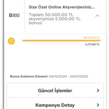 Bonus Kampanyasında Eksik Puan Sorunu