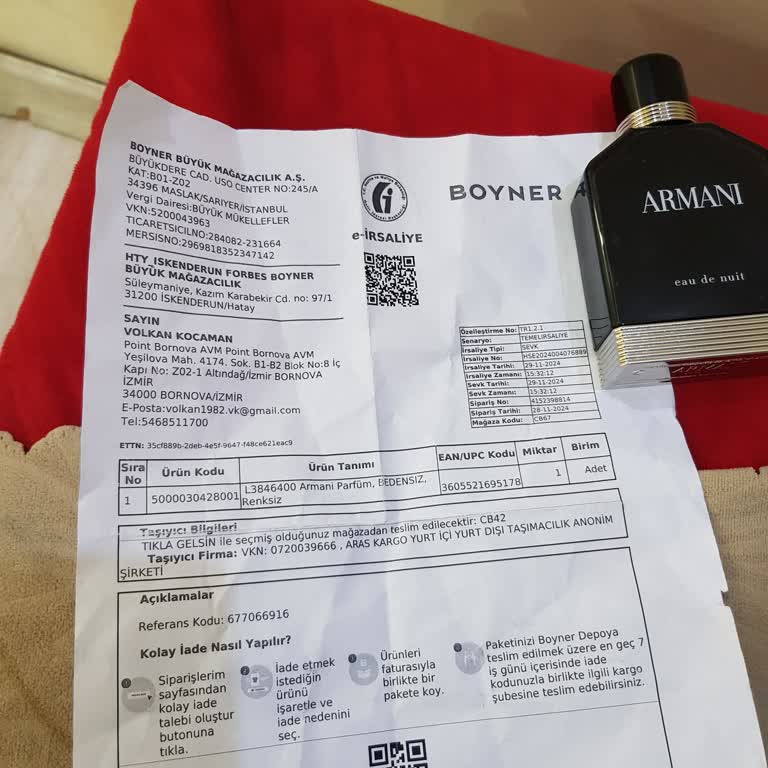 Boyner'den Aldığım Parfüm Kalitesiz Çıktı, İade Kabul Edilmedi
