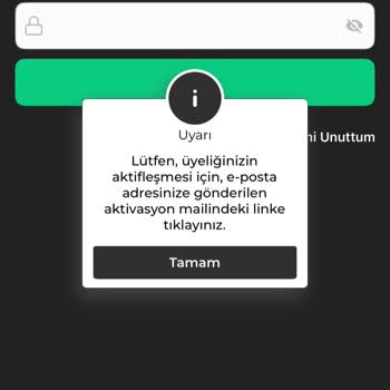 Aktivasyon Kodu Gelmiyor!