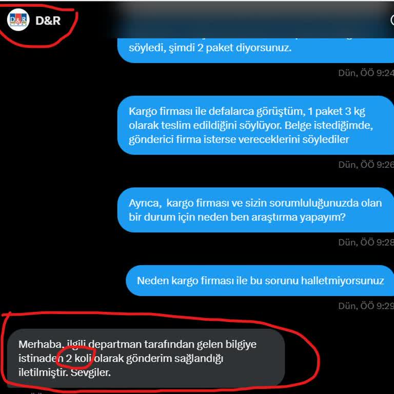 D&R'dan Eksik Teslimat Ve Müşteri Hizmetleri İlgisizliği