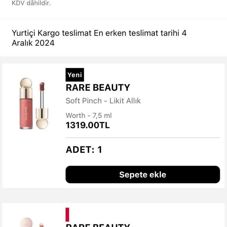 Sephora Siparişim Hala Kargoya Verilmedi