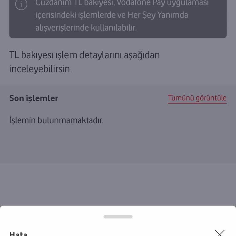 Vodafone Pay Kod Kullanım Sorunu: Hata Ve Destek Talebi