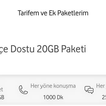 Vodafone Tarife Fiyatlandırma Sorunu