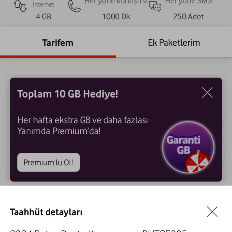 Vodafone'un Haksız Cayma Bedeli Talebi