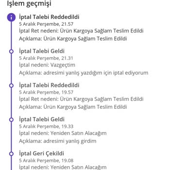 Yanlış Adres Girişi Nedeniyle Sipariş İptali Sorunu