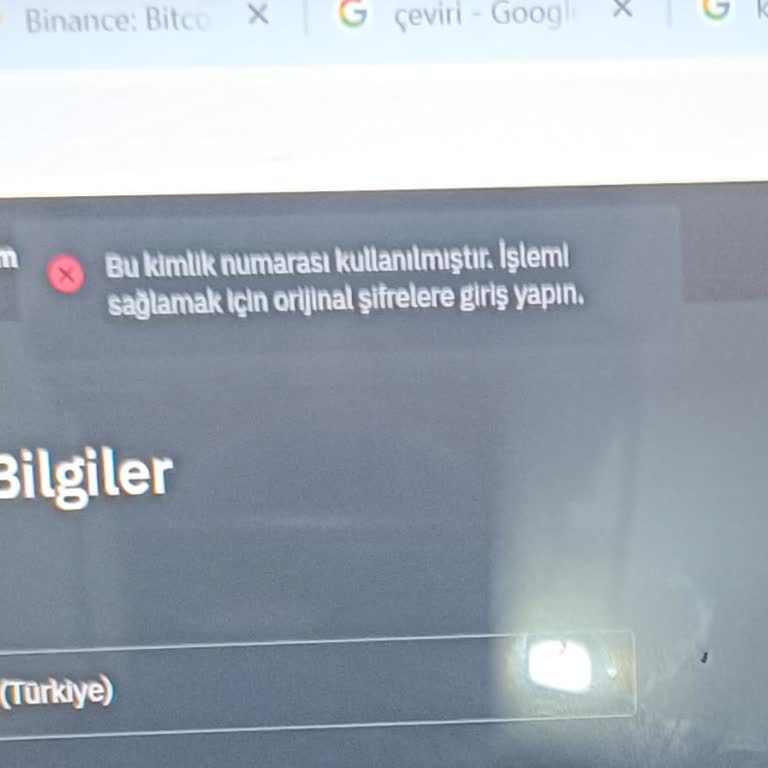 Binance Kimlik Doğrulama Ve Erişim Sorunu