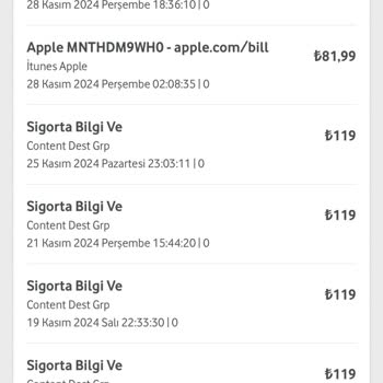 Vodafone'dan Haberim Olmadan Yüksek Fatura Şoku