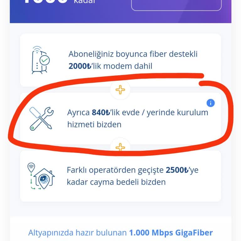 Kurulum Ücreti Sürprizi