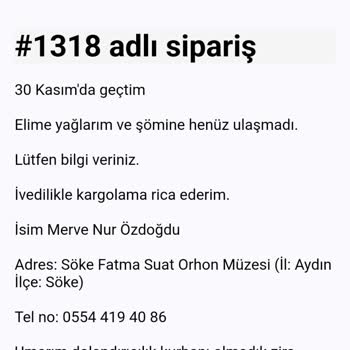 Kargolanmayan Ürün Ve İletişimsizlik Mağduriyeti