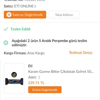 Trendyol'dan Aldığım Çikolatanın Son Kullanma Tarihi Sorunu