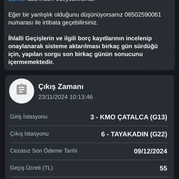 Yanlış Geçiş Ücretleri Hakkında İtiraz