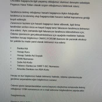 Valiz Hasarı Ve Yetersiz Çözüm