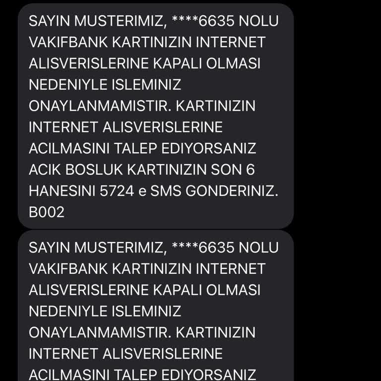 VakıfBank Kredi Kartı İnternet Alışverişi Sorunu