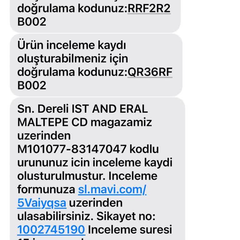 Mavi Jean Ürünü Bekleneni Karşılamadı Ve Müşteri Hizmetleri Yavaş