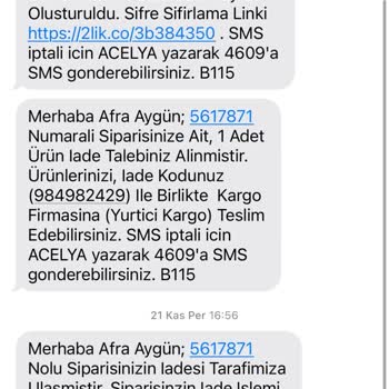 İade İşlemlerinde İletişim Sorunu Yaşayan Müşteri