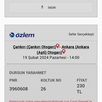 Otobüs Gecikmesi Nedeniyle Kaybedilen Çankırı Bileti