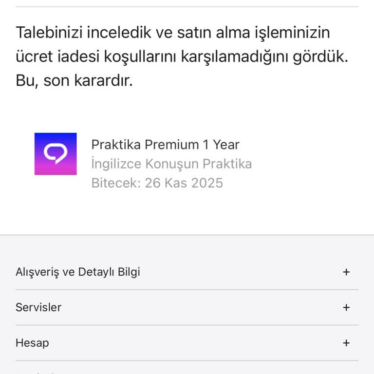 Kullanılmayan Uygulama İçin Kesilen Ücret Sorunu