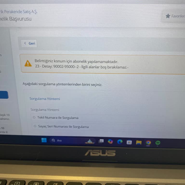 E-Devlet Üzerinden Abonelik Başvurusunda Hata Sorunu