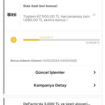 Bonus Puanım Yüklenmedi!