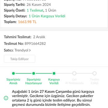 10 Günlük Bekleyiş: Kargo Sorunu Ve İptal Talebi