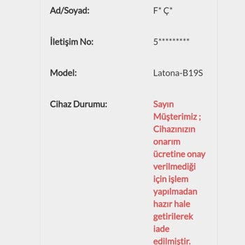 KVK Servisinde Ek Ücret Ve Kargo Sorunu