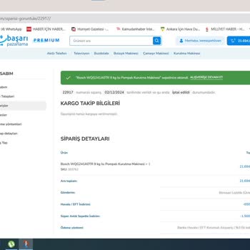 Bosch Kurutma Makinesi Siparişim İptal Edildi, İletişim Yok
