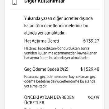 Vodafone'dan Haksız Geç Ödeme Cezaları