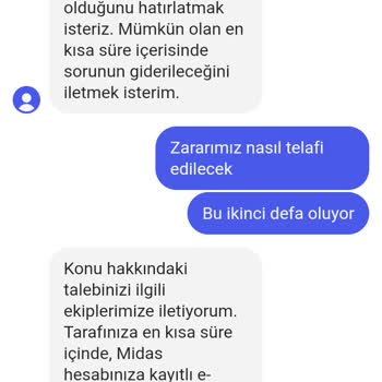 Midas Kripto Uygulamasında Satış Sorunu Ve Yetersiz Destek